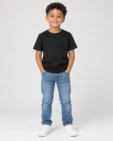 Camiseta Infantil 100% Algodão - Preto