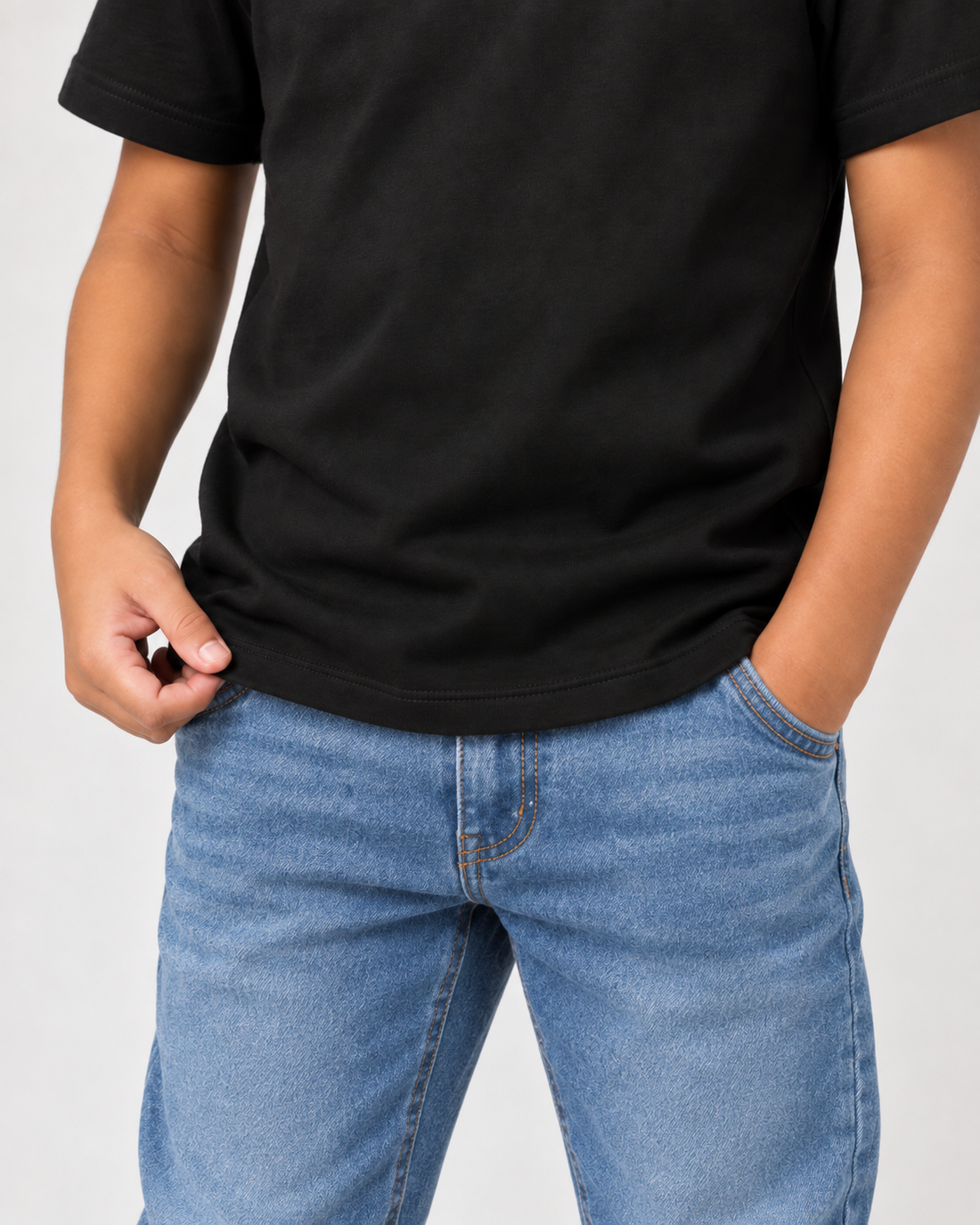Camiseta Infantil 100% Algodão - Preto